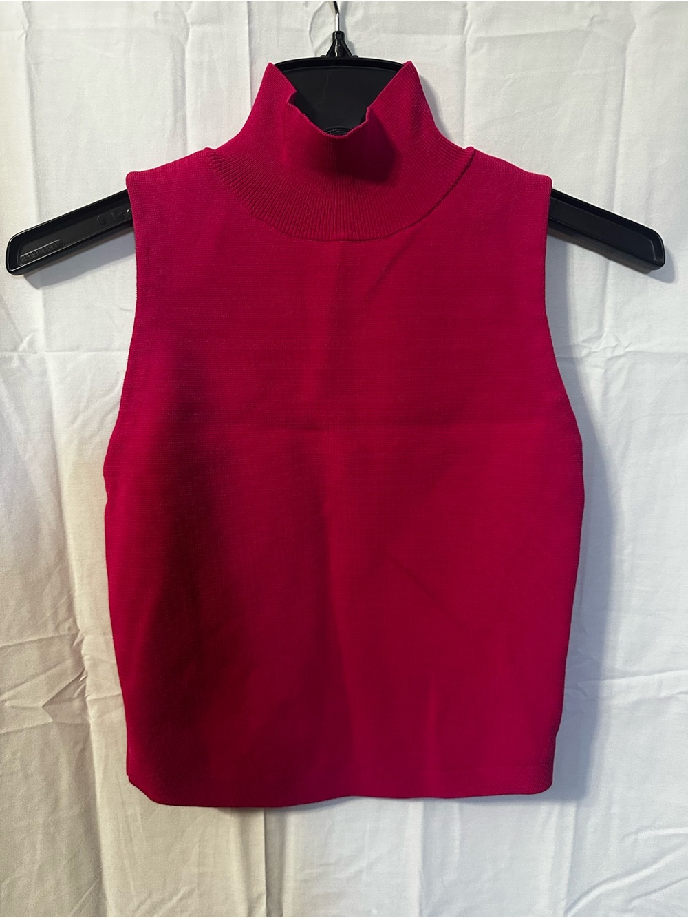 House of Harlow 1960 Sleeveless Turtleneck Tank in Fuchsia